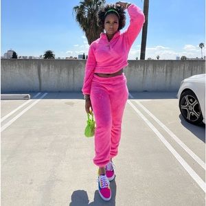 GDEUXM pink Faux set